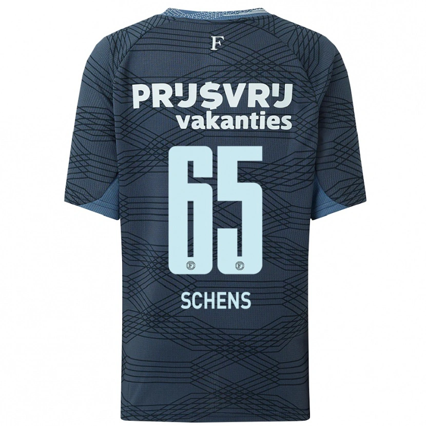 Danxen Børn Twan Schens #65 Sort Grå Udebane Spillertrøjer 2025/26 Trøje T-Shirt