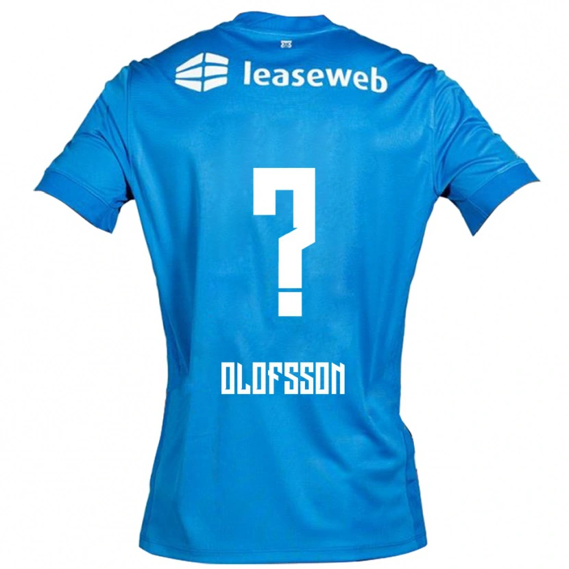 Danxen Børn Wilmer Olofsson #0 Blå Hvid Udebane Spillertrøjer 2025/26 Trøje T-Shirt