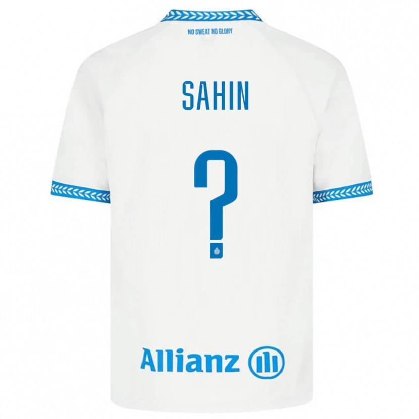 Danxen Børn Ilhan Sahin #0 Blå Hvid Udebane Spillertrøjer 2025/26 Trøje T-Shirt