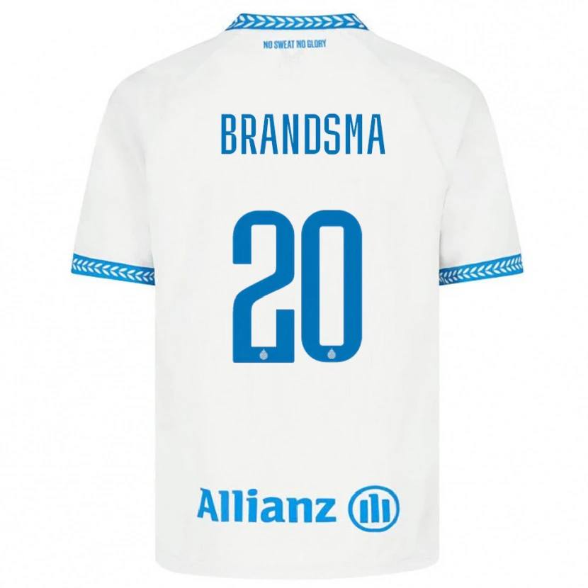 Danxen Børn Ilke Brandsma #20 Blå Hvid Udebane Spillertrøjer 2025/26 Trøje T-Shirt