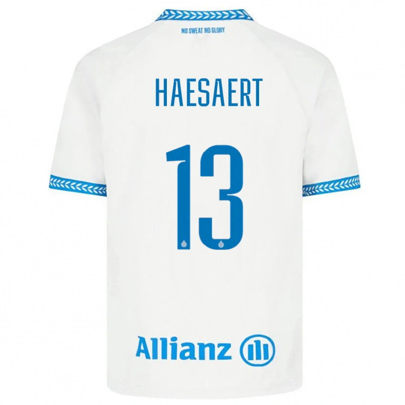 Danxen Børn Mateo Haesaert #13 Blå Hvid Udebane Spillertrøjer 2025/26 Trøje T-Shirt