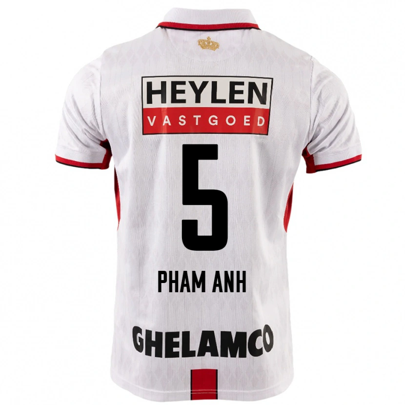 Danxen Børn Khoi Pham Anh #5 Hvid Rød Udebane Spillertrøjer 2025/26 Trøje T-Shirt