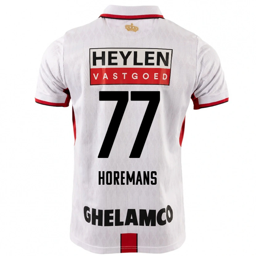 Danxen Børn Milo Horemans #77 Hvid Rød Udebane Spillertrøjer 2025/26 Trøje T-Shirt
