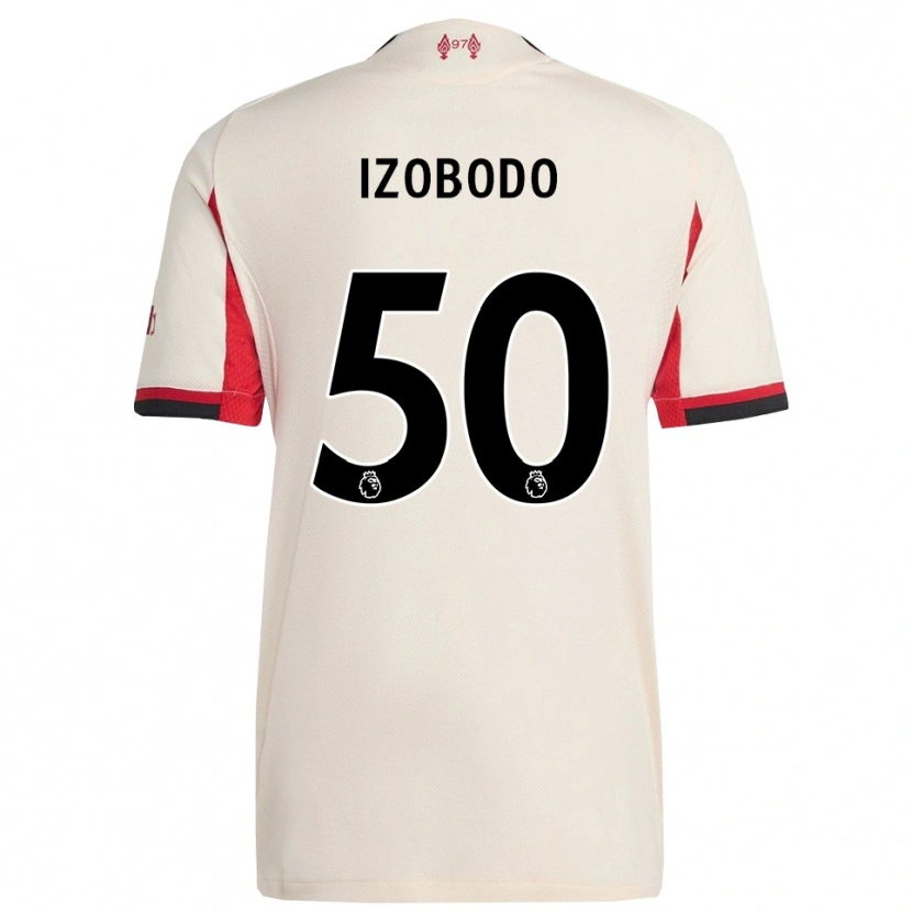 Danxen Børn Elijah Izobodo John #50 Hvid Sort Udebane Spillertrøjer 2025/26 Trøje T-Shirt