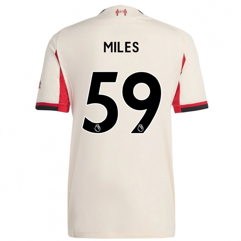 Danxen Børn Terence Miles #59 Hvid Sort Udebane Spillertrøjer 2025/26 Trøje T-Shirt