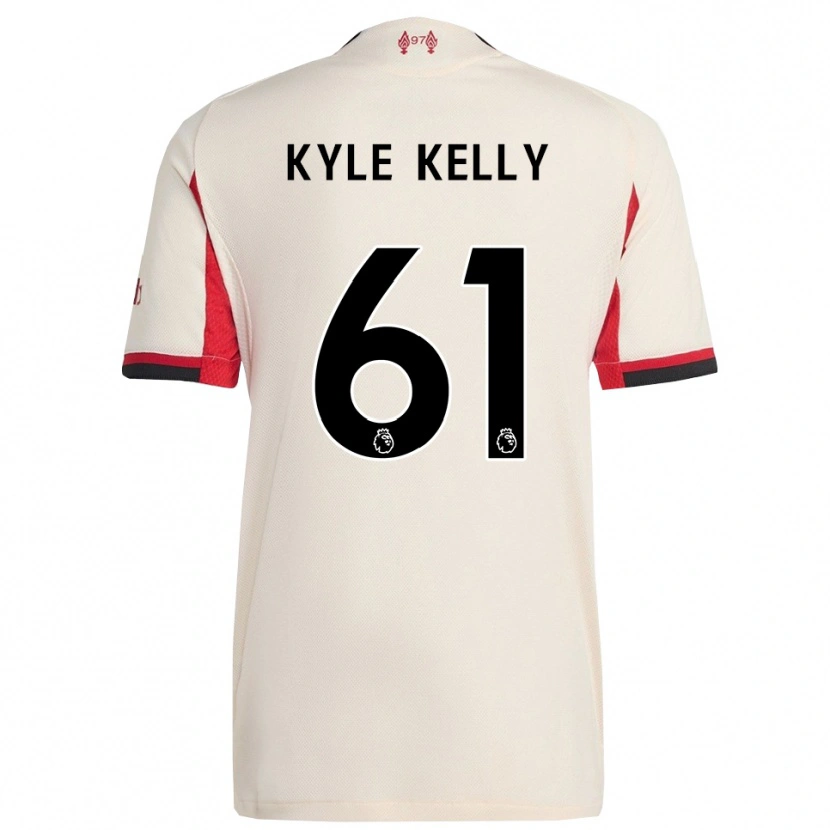 Danxen Børn Kyle Kelly #61 Hvid Sort Udebane Spillertrøjer 2025/26 Trøje T-Shirt