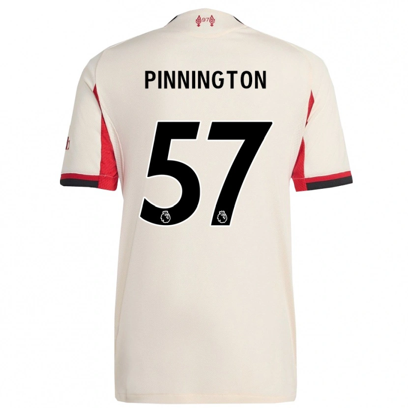 Danxen Børn Carter Pinnington #57 Hvid Sort Udebane Spillertrøjer 2025/26 Trøje T-Shirt