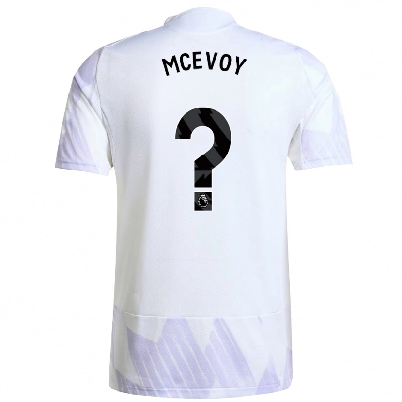 Danxen Børn Jay Mcevoy #0 Hvid Lilla Lilla Udebane Spillertrøjer 2025/26 Trøje T-Shirt