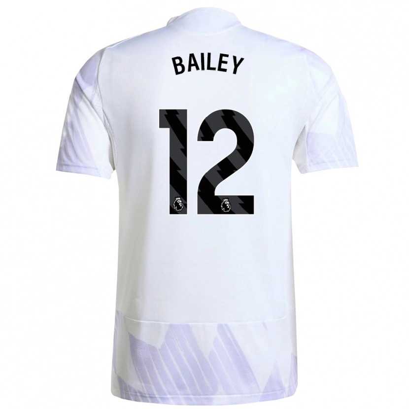 Danxen Børn James Bailey #12 Hvid Lilla Lilla Udebane Spillertrøjer 2025/26 Trøje T-Shirt