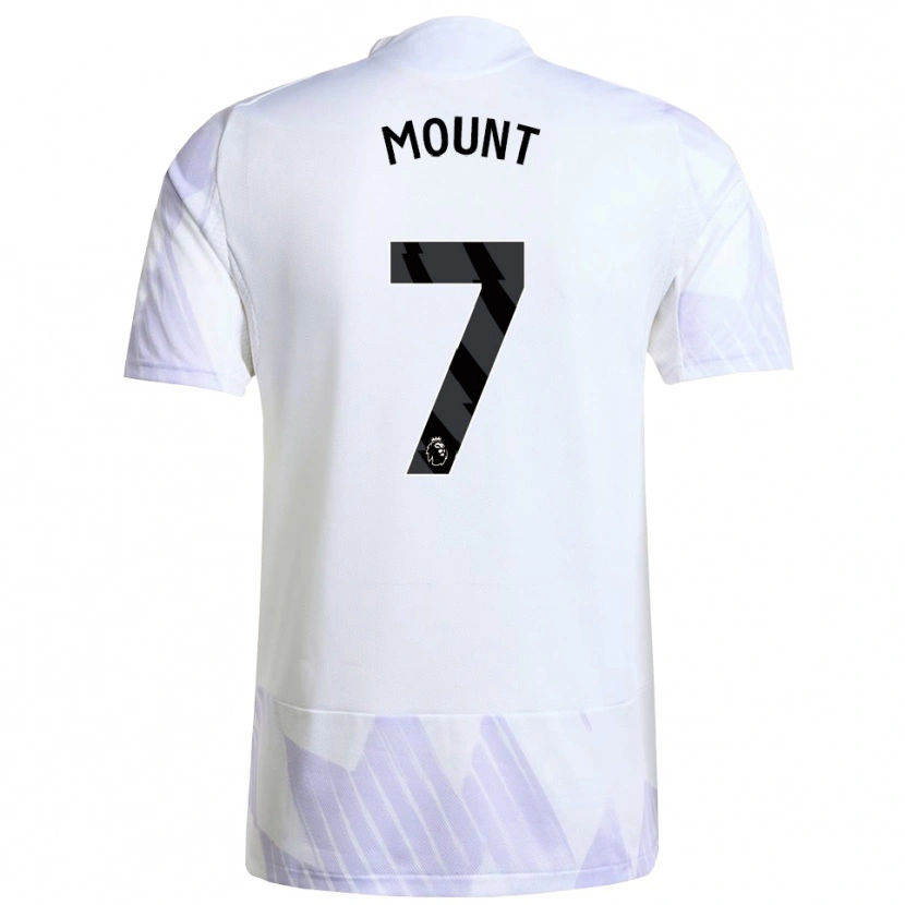 Danxen Børn Mason Mount #7 Hvid Lilla Lilla Udebane Spillertrøjer 2025/26 Trøje T-Shirt