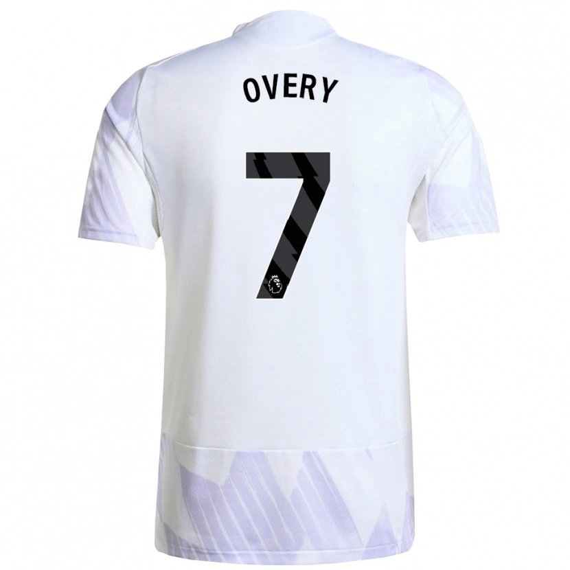 Danxen Børn James Overy #7 Hvid Lilla Lilla Udebane Spillertrøjer 2025/26 Trøje T-Shirt