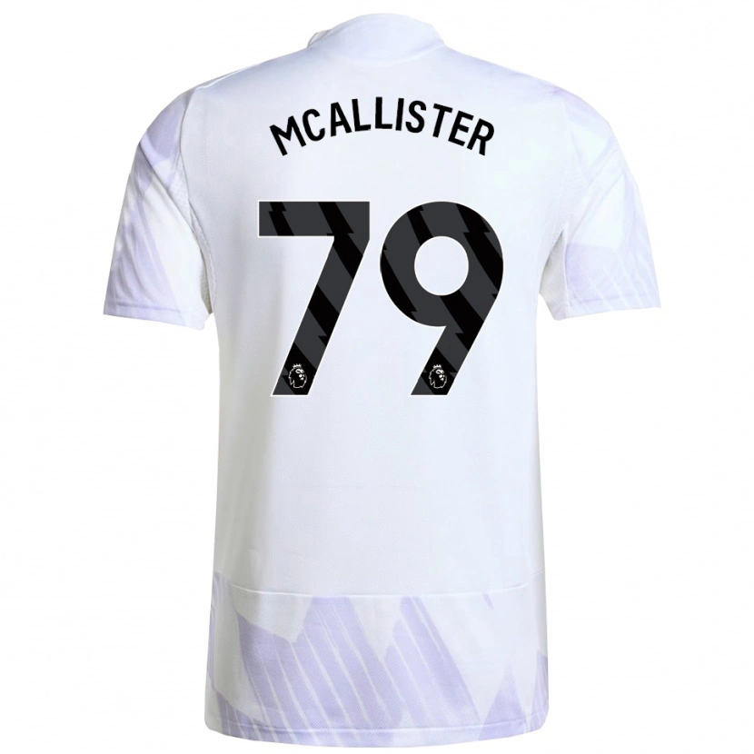 Danxen Børn Finley Mcallister #79 Hvid Lilla Lilla Udebane Spillertrøjer 2025/26 Trøje T-Shirt