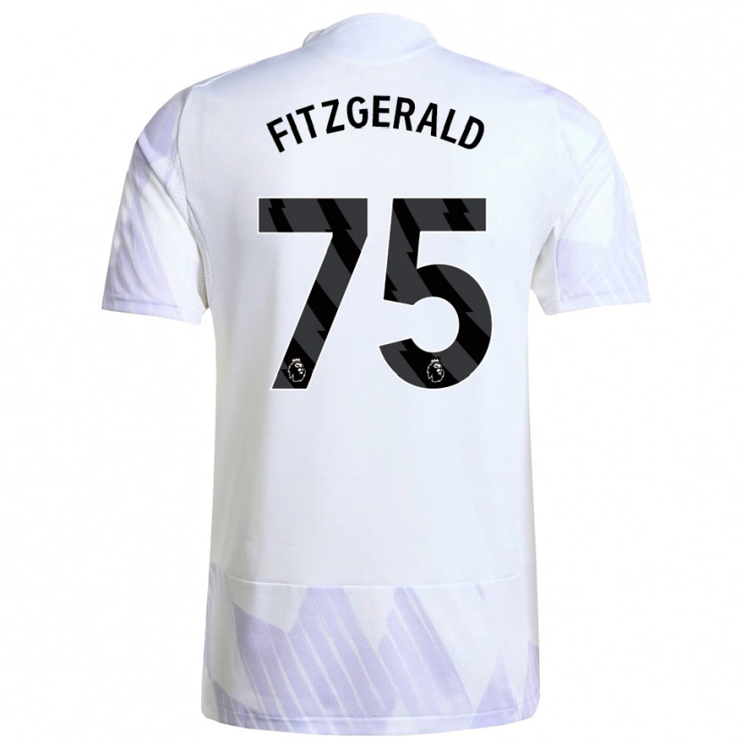 Danxen Børn Jayce Fitzgerald #75 Hvid Lilla Lilla Udebane Spillertrøjer 2025/26 Trøje T-Shirt