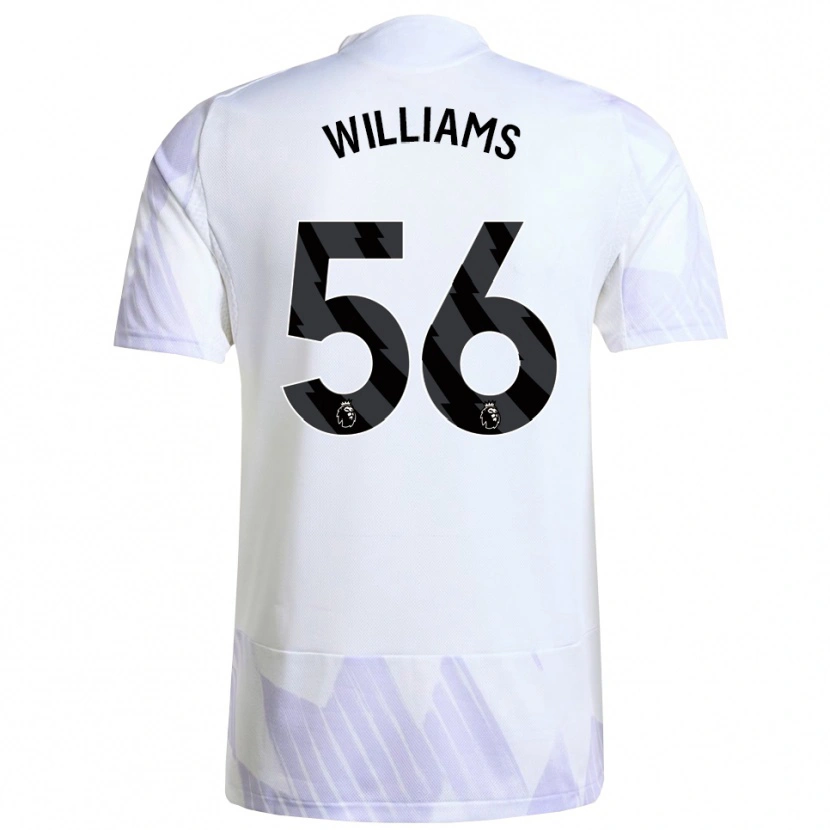 Danxen Børn Ethan Williams #56 Hvid Lilla Lilla Udebane Spillertrøjer 2025/26 Trøje T-Shirt