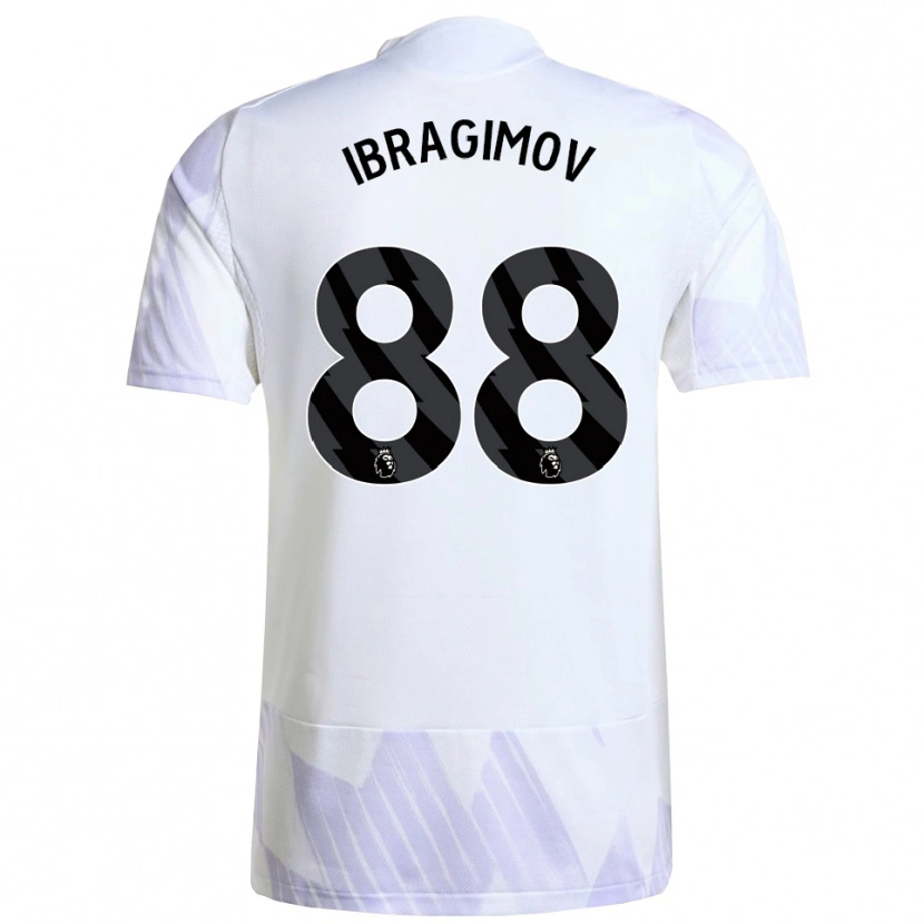 Danxen Børn Amir Ibragimov #88 Hvid Lilla Lilla Udebane Spillertrøjer 2025/26 Trøje T-Shirt