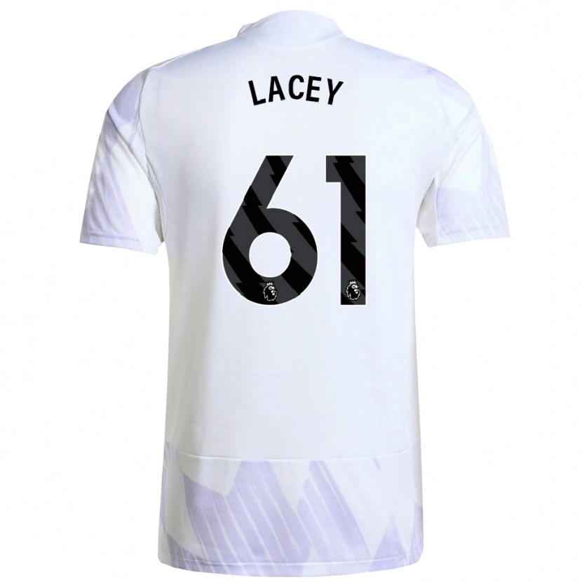 Danxen Børn Shea Lacey #61 Hvid Lilla Lilla Udebane Spillertrøjer 2025/26 Trøje T-Shirt