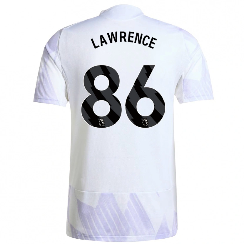 Danxen Børn Marcus Lawrence #86 Hvid Lilla Lilla Udebane Spillertrøjer 2025/26 Trøje T-Shirt