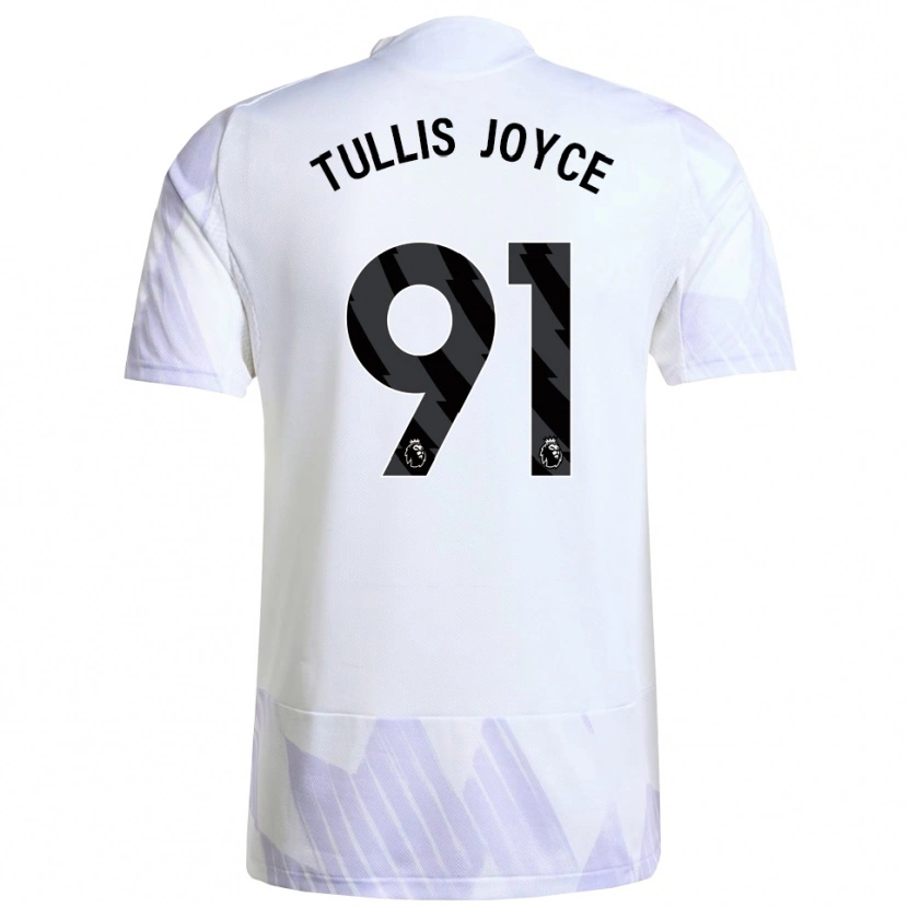 Danxen Børn Phallon Tullis-Joyce #91 Hvid Lilla Lilla Udebane Spillertrøjer 2025/26 Trøje T-Shirt