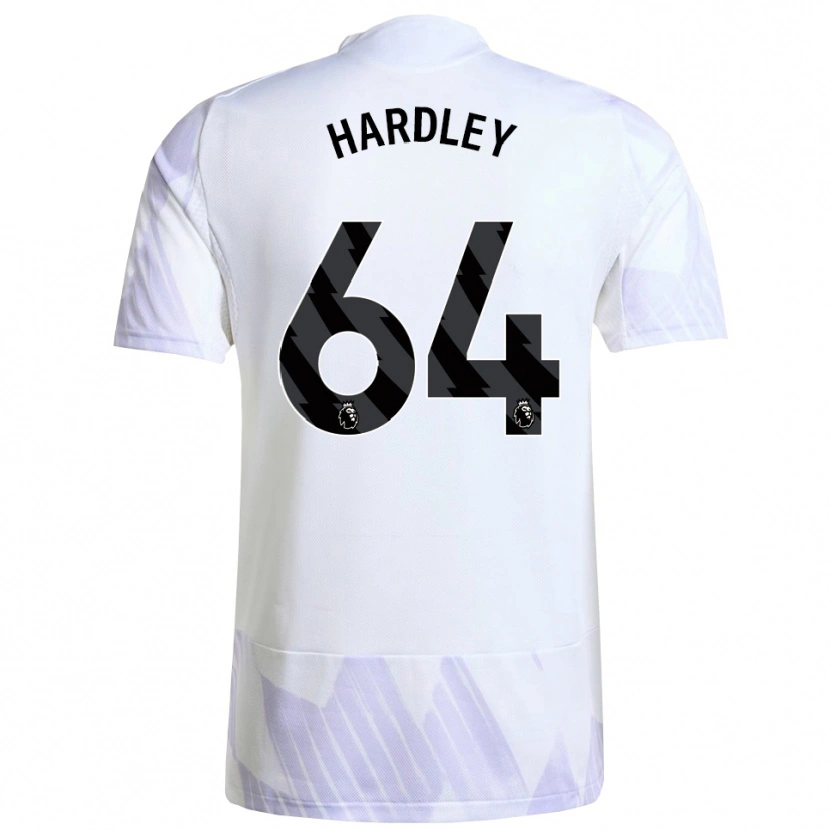 Danxen Børn Bjorn Hardley #64 Hvid Lilla Lilla Udebane Spillertrøjer 2025/26 Trøje T-Shirt
