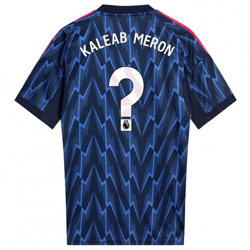 Danxen Børn Kaleab Meron #0 Navy Rød Udebane Spillertrøjer 2025/26 Trøje T-Shirt