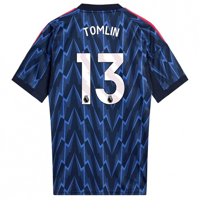 Danxen Børn Jack Tomlin #13 Navy Rød Udebane Spillertrøjer 2025/26 Trøje T-Shirt