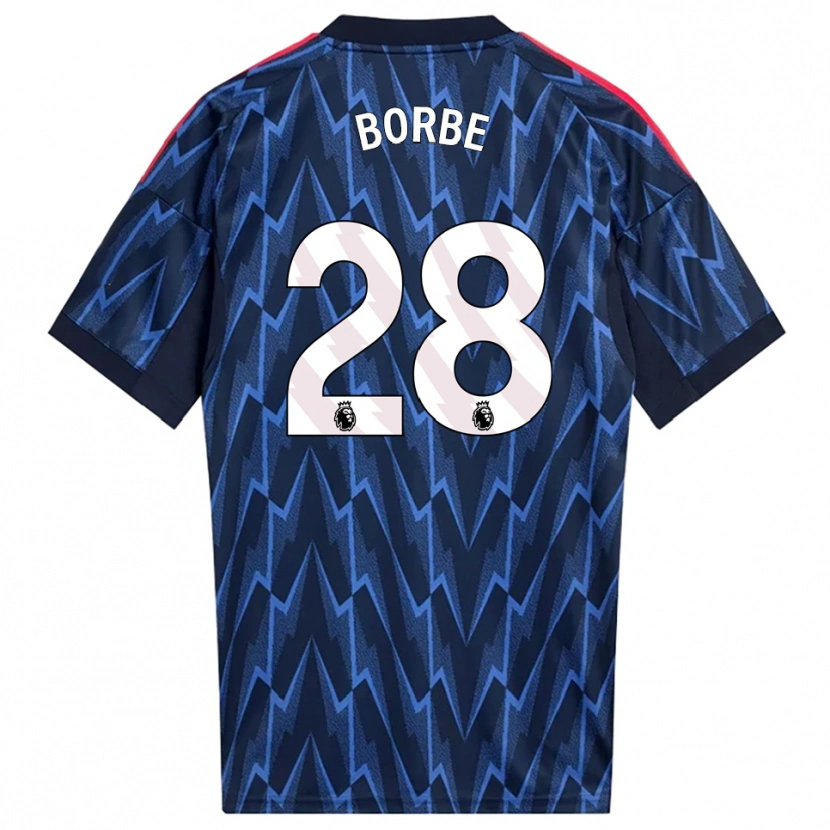 Danxen Børn Anneke Borbe #28 Navy Rød Udebane Spillertrøjer 2025/26 Trøje T-Shirt
