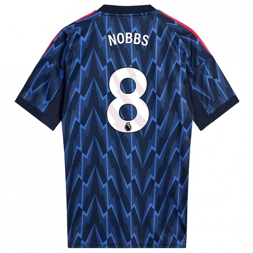 Danxen Børn Nobbs #8 Navy Rød Udebane Spillertrøjer 2025/26 Trøje T-Shirt