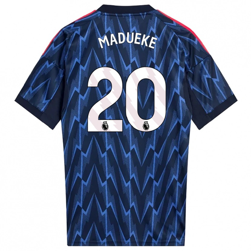 Danxen Børn Noni Madueke #20 Navy Rød Udebane Spillertrøjer 2025/26 Trøje T-Shirt