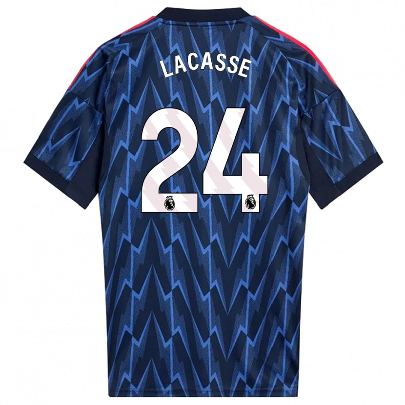 Danxen Børn Cloé Lacasse #24 Navy Rød Udebane Spillertrøjer 2025/26 Trøje T-Shirt