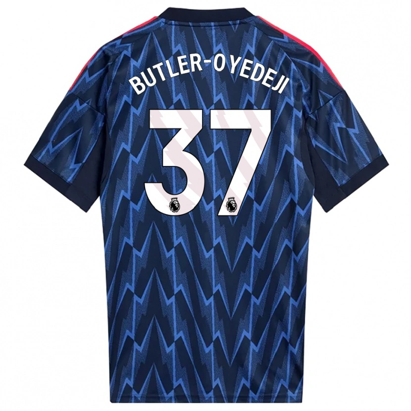 Danxen Børn Nathan Butler-Oyedeji #37 Navy Rød Udebane Spillertrøjer 2025/26 Trøje T-Shirt