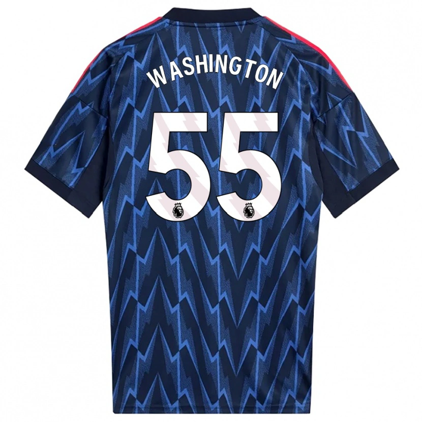 Danxen Børn Marcell Washington #55 Navy Rød Udebane Spillertrøjer 2025/26 Trøje T-Shirt