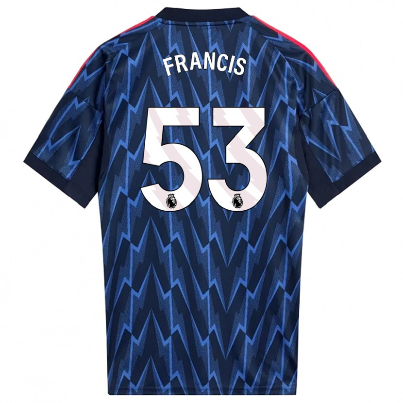 Danxen Børn Jack Henry Francis #53 Navy Rød Udebane Spillertrøjer 2025/26 Trøje T-Shirt