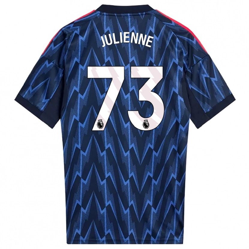 Danxen Børn Theo Julienne #73 Navy Rød Udebane Spillertrøjer 2025/26 Trøje T-Shirt