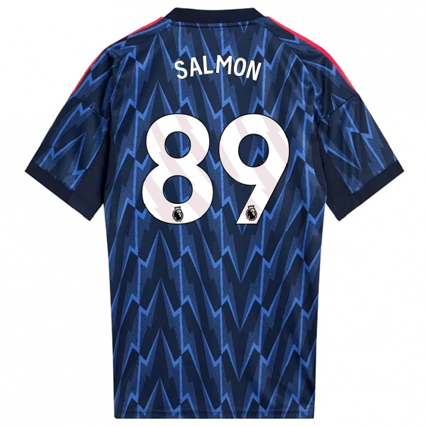 Danxen Børn Marli Salmon #89 Navy Rød Udebane Spillertrøjer 2025/26 Trøje T-Shirt