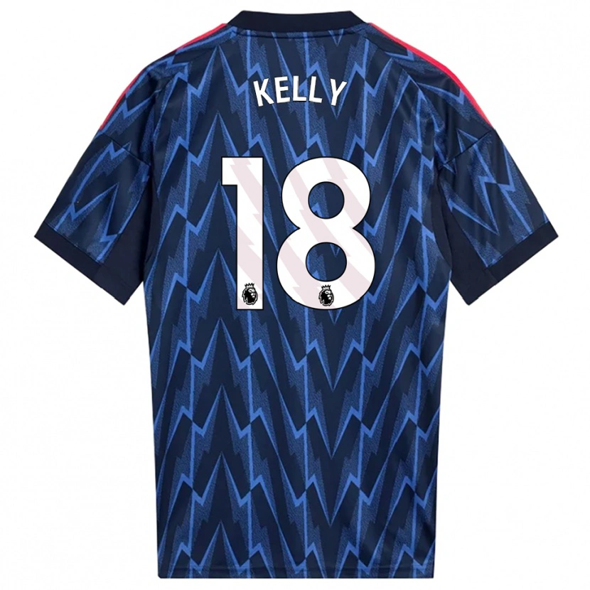 Danxen Børn Chloe Kelly #18 Navy Rød Udebane Spillertrøjer 2025/26 Trøje T-Shirt