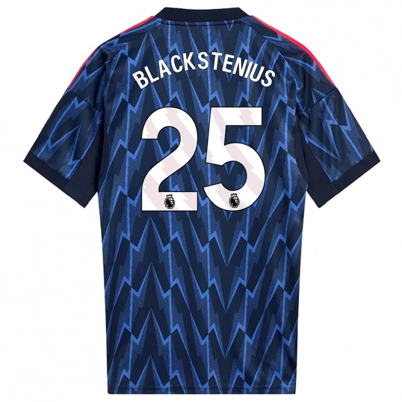 Danxen Børn Stina Blackstenius #25 Navy Rød Udebane Spillertrøjer 2025/26 Trøje T-Shirt