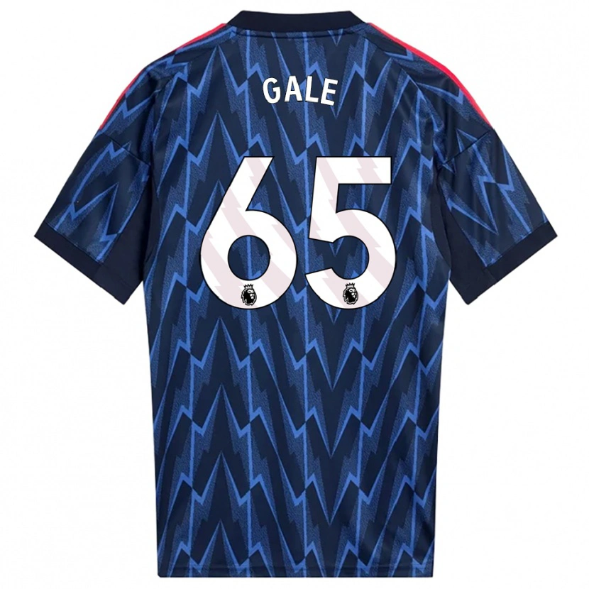 Danxen Børn Jessie Gale #65 Navy Rød Udebane Spillertrøjer 2025/26 Trøje T-Shirt