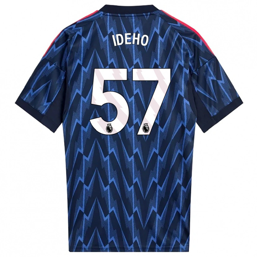 Danxen Børn Joel Ideho #57 Navy Rød Udebane Spillertrøjer 2025/26 Trøje T-Shirt