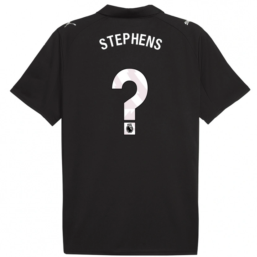 Danxen Børn Mason Stephens #0 Sort Hvid Udebane Spillertrøjer 2025/26 Trøje T-Shirt