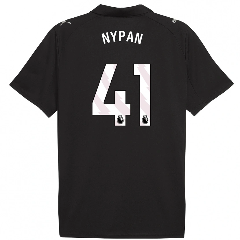 Danxen Børn Sverre Nypan #41 Sort Hvid Udebane Spillertrøjer 2025/26 Trøje T-Shirt