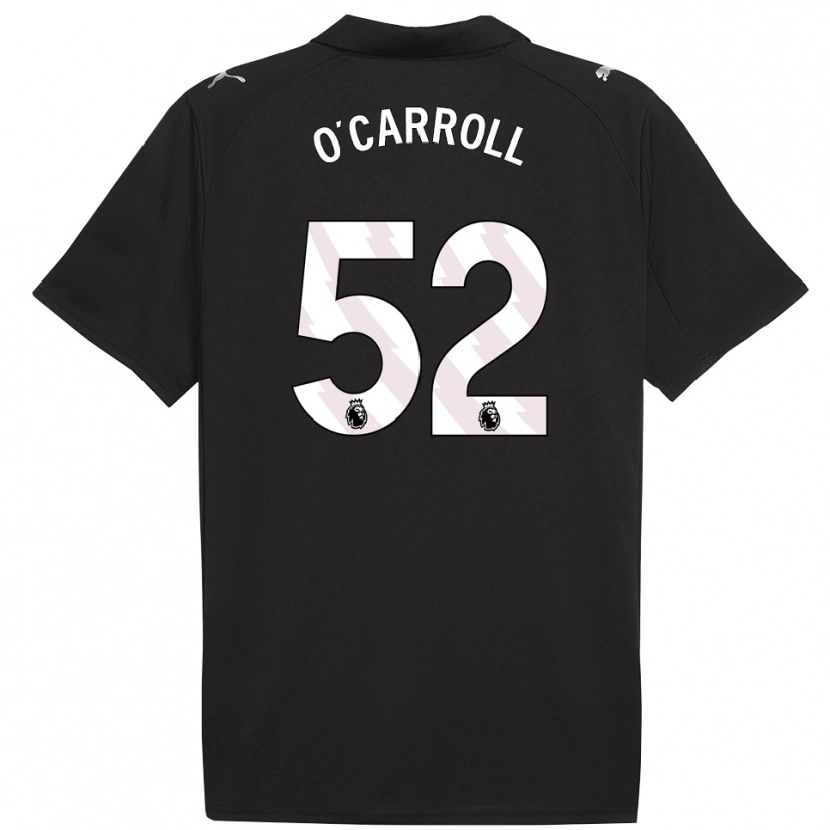 Danxen Børn Eve O'carroll #52 Sort Hvid Udebane Spillertrøjer 2025/26 Trøje T-Shirt