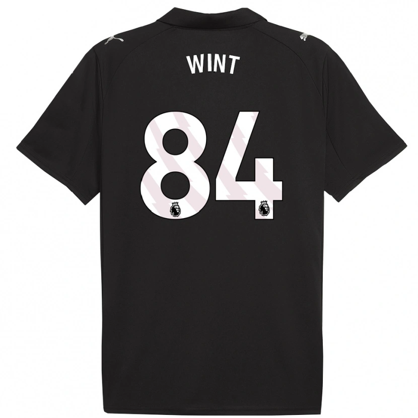 Danxen Børn Jack Wint #84 Sort Hvid Udebane Spillertrøjer 2025/26 Trøje T-Shirt