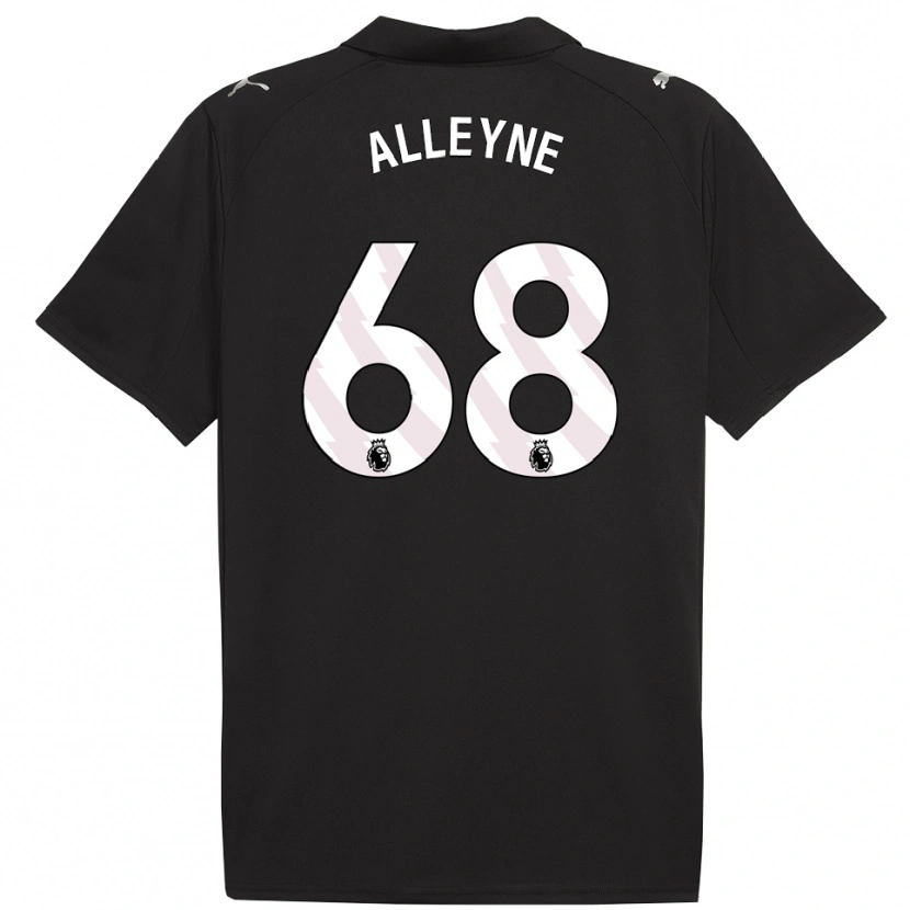 Danxen Børn Max Alleyne #68 Sort Hvid Udebane Spillertrøjer 2025/26 Trøje T-Shirt
