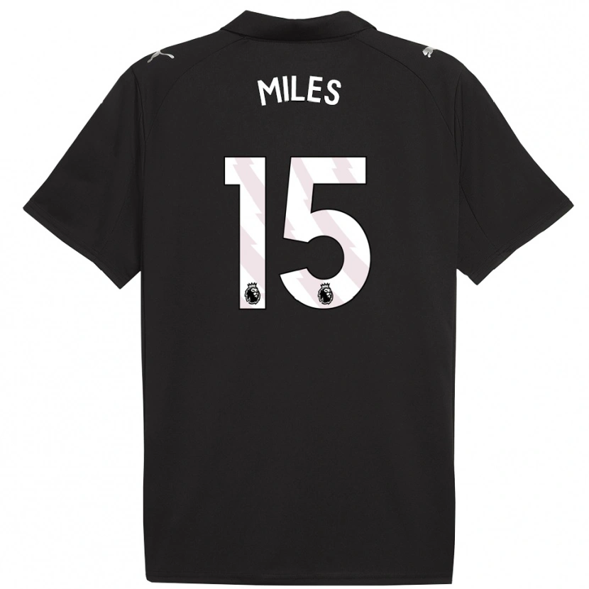 Danxen Børn Harrison Miles #15 Sort Hvid Udebane Spillertrøjer 2025/26 Trøje T-Shirt