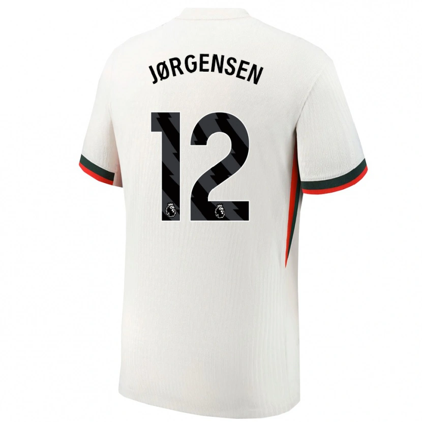 Danxen Børn Filip Jørgensen #12 Hvid Grøn Udebane Spillertrøjer 2025/26 Trøje T-Shirt