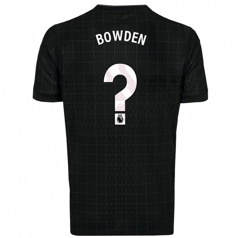 Danxen Børn Jamie Bowden #0 Sort Grå Udebane Spillertrøjer 2025/26 Trøje T-Shirt