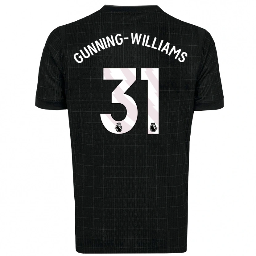 Danxen Børn Lenna Gunning-Williams #31 Sort Grå Udebane Spillertrøjer 2025/26 Trøje T-Shirt