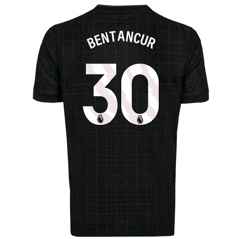 Danxen Børn Rodrigo Bentancur #30 Sort Grå Udebane Spillertrøjer 2025/26 Trøje T-Shirt