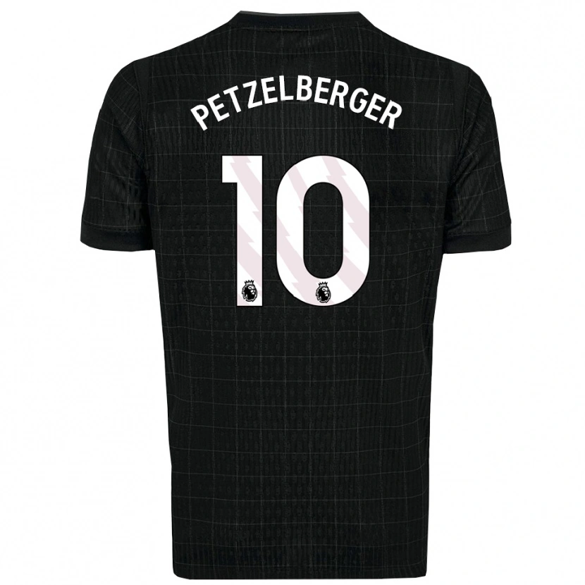 Danxen Børn Ramona Petzelberger #10 Sort Grå Udebane Spillertrøjer 2025/26 Trøje T-Shirt