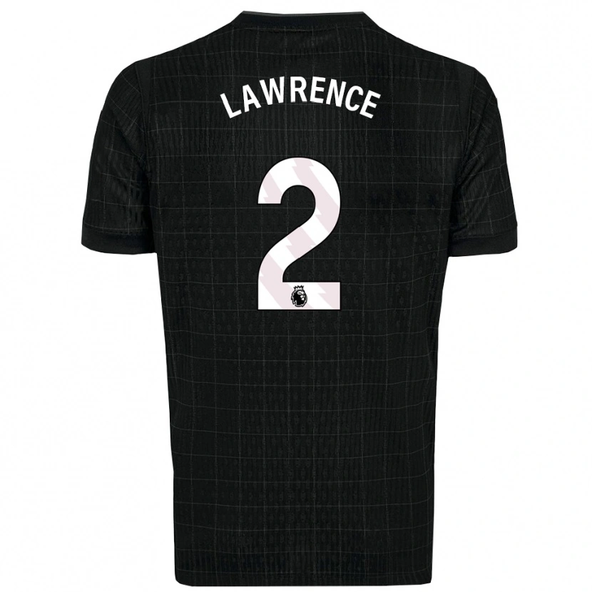 Danxen Børn Donte Lawrence #2 Sort Grå Udebane Spillertrøjer 2025/26 Trøje T-Shirt